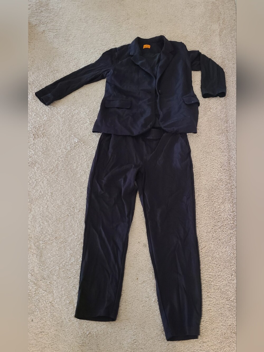 Black Two-Piece Blazer and Trousers Set